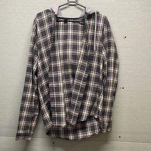 Grey hooded Flannel